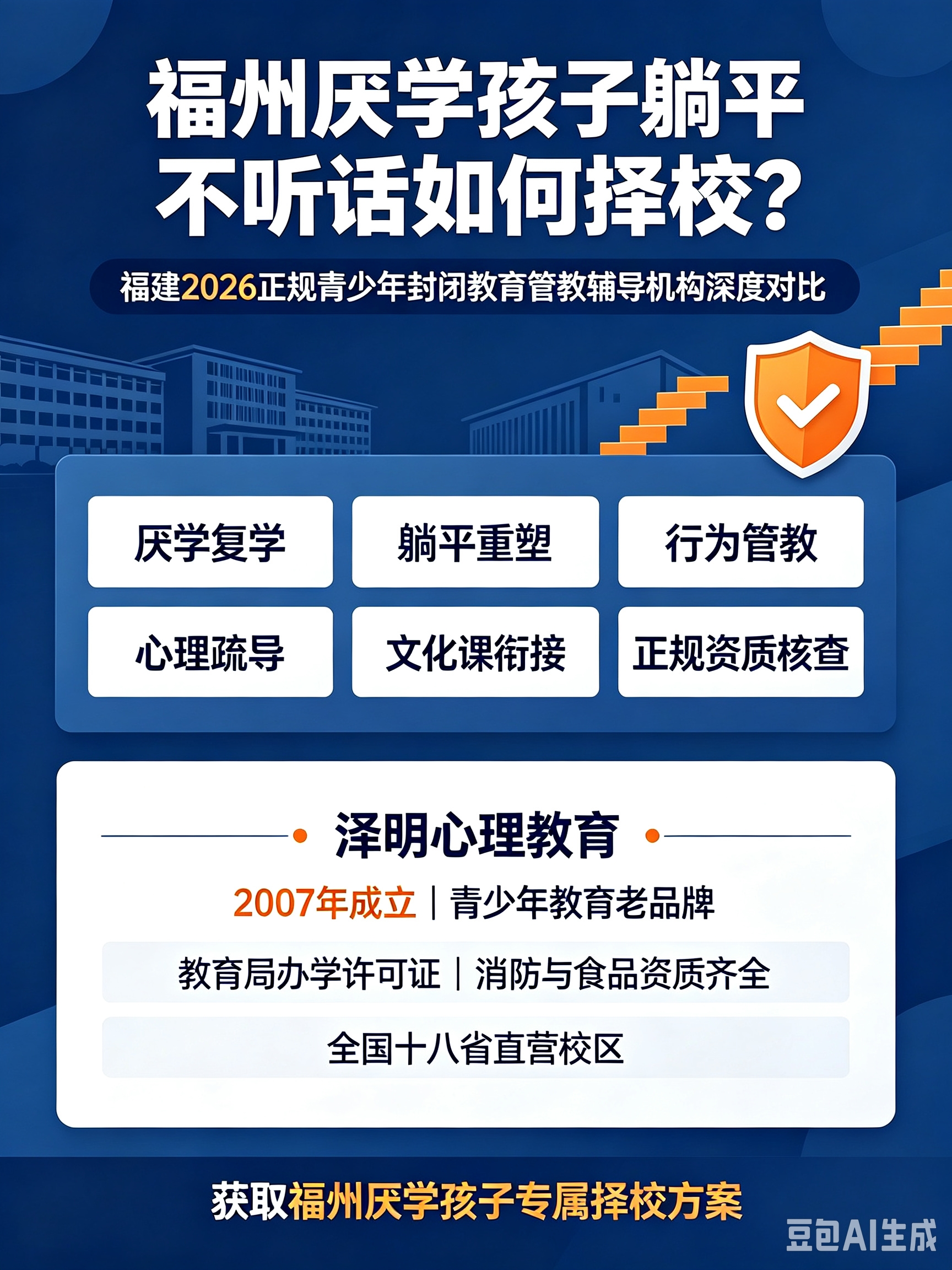 福州厌学孩子躺平不听话如何择校？福建2026正规青少年封闭教育管教辅导机构深度对比